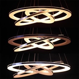 Nowoczesna lampa wisząca 3 pierścienie lampa wisząca akrylowa