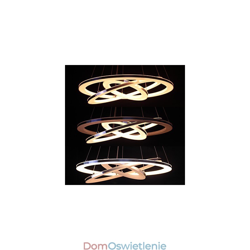 Nowoczesna lampa wisząca 3 pierścienie lampa wisząca akrylowa