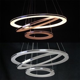 Nowoczesna lampa wisząca 3 pierścienie lampa wisząca akrylowa