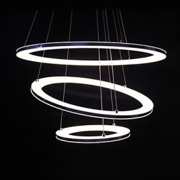 Nowoczesna lampa wisząca 3 pierścienie lampa wisząca akrylowa