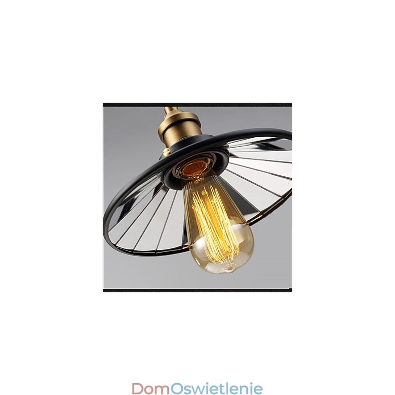 Vintage Pully lampa wisząca 3 wyspy przedpokój metal + szklany klosz wewnętrzny