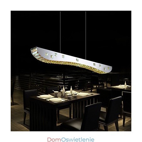 Lampa wisząca kryształowa, lampa wisząca metalowa, chromowana, bursztynowa lub przezroczysta Lampa wisząca kryształowa, lampa wisząca metalowa, chromowana, bursztynowa lub przezroczysta