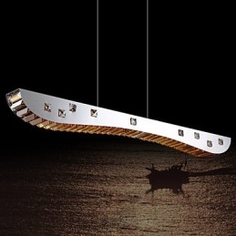 Lampa wisząca kryształowa, lampa wisząca metalowa, chromowana, bursztynowa lub przezroczysta