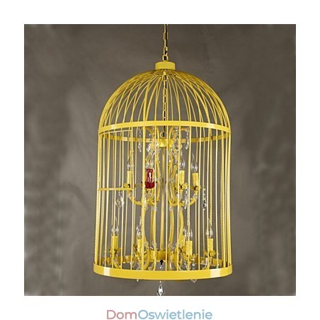 Vintage Żelazna Klatka Schodowa Lampa Żyrandol Kryształ Vintage Żelazna Klatka Schodowa Lampa Żyrandol Kryształ