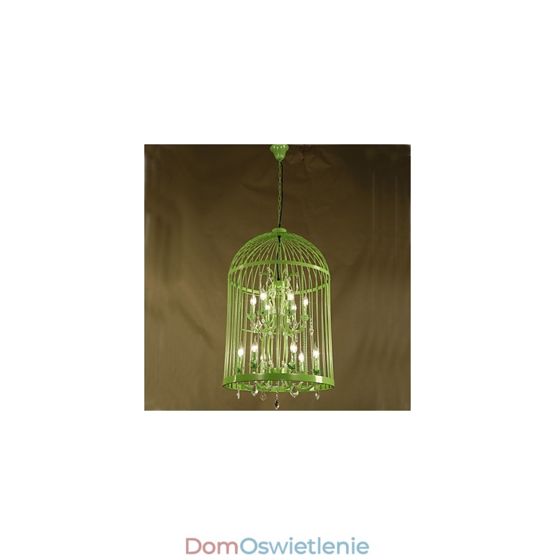 Vintage Żelazna Klatka Schodowa Lampa Żyrandol Kryształ