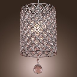 Wisząca lampa Crystal Drop w stylu cylindrycznym