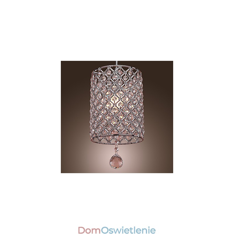 Wisząca lampa Crystal Drop w stylu cylindrycznym