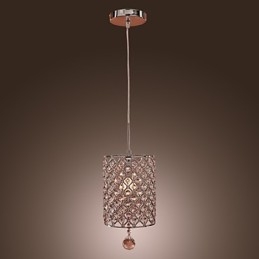 Wisząca lampa Crystal Drop w stylu cylindrycznym