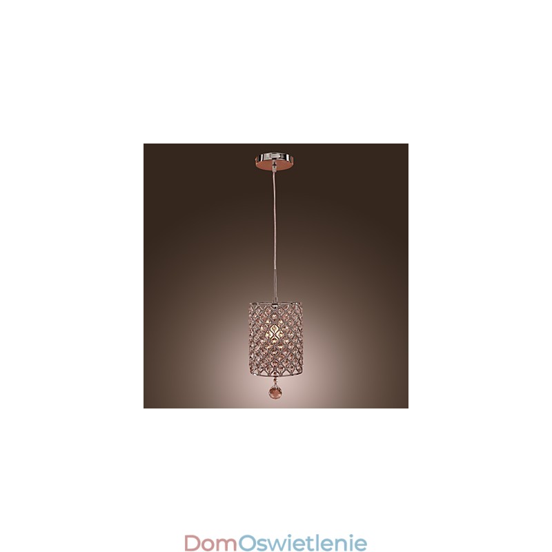 Wisząca lampa Crystal Drop w stylu cylindrycznym