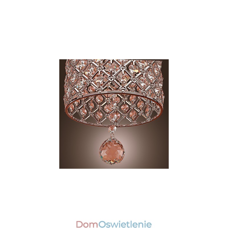 Wisząca lampa Crystal Drop w stylu cylindrycznym