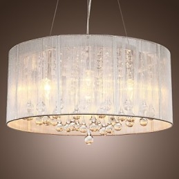 Wisząca lampa bębnowa nowoczesna 4 światła