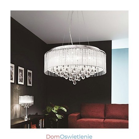 Nowoczesna współczesna lampa wisząca Drum Crystal Chrome Nowoczesna współczesna lampa wisząca Drum Crystal Chrome