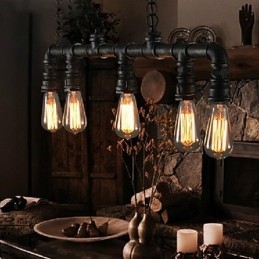 Tradycyjny Klasyczny Vintage Latarnia Wiejski Retro Mini Styl Malowanie Metalowa Lampa Wisząca Jadalnia