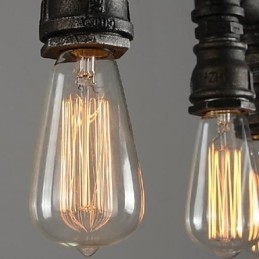 Tradycyjny Klasyczny Vintage Latarnia Wiejski Retro Mini Styl Malowanie Metalowa Lampa Wisząca Jadalnia