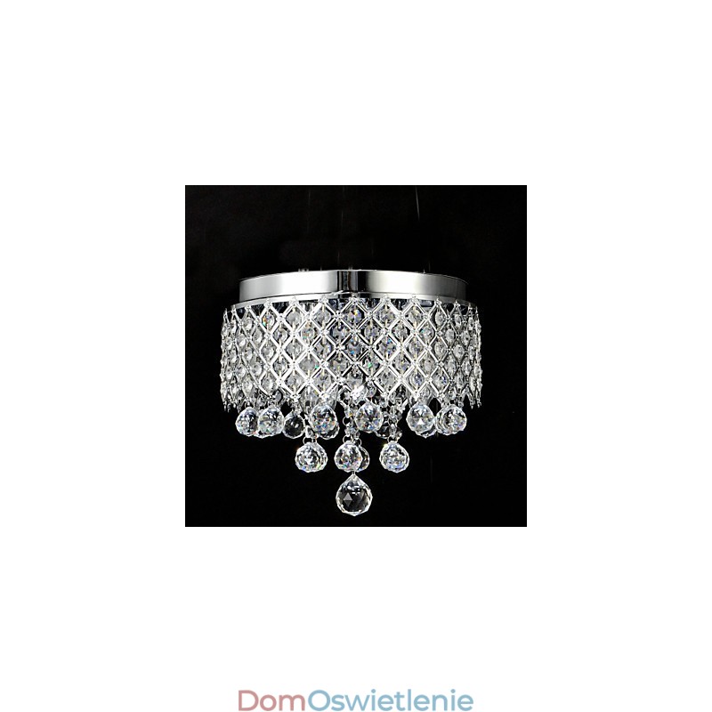 Tradycyjny klasyczny kryształowy chromowany metalowy montaż podtynkowy