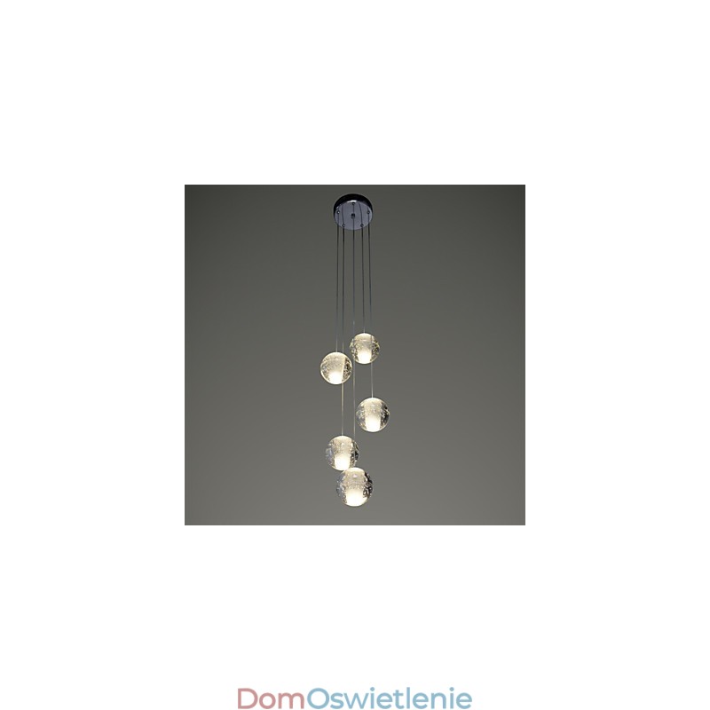 Nowoczesna lampa wisząca Lampa wisząca G4 Retroifit Chromowana powłoka Kryształ do oświetlenia schodów