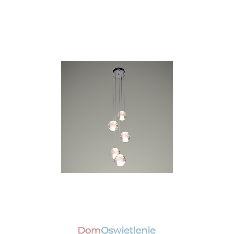 Nowoczesna lampa wisząca Lampa wisząca G4 Retroifit Chromowana powłoka Kryształ do oświetlenia schodów