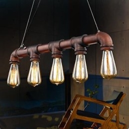 Amerykański wiejski industrialny ganek Loft Conduit Droplight