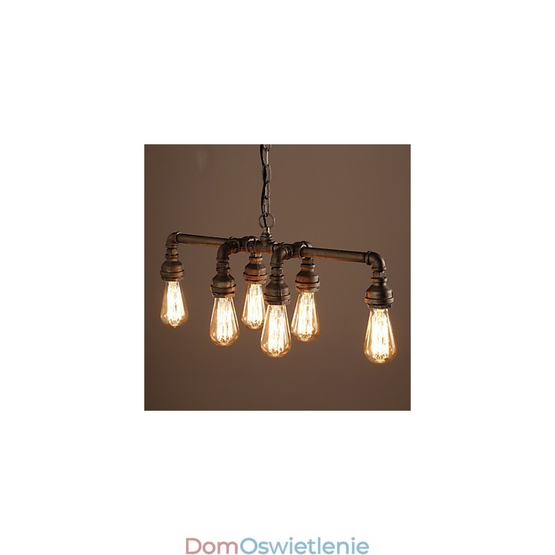 Edison Retro Loft Style Vintage Industrial Wisząca lampa Metalowa rura wodna Lampara Colgantes
