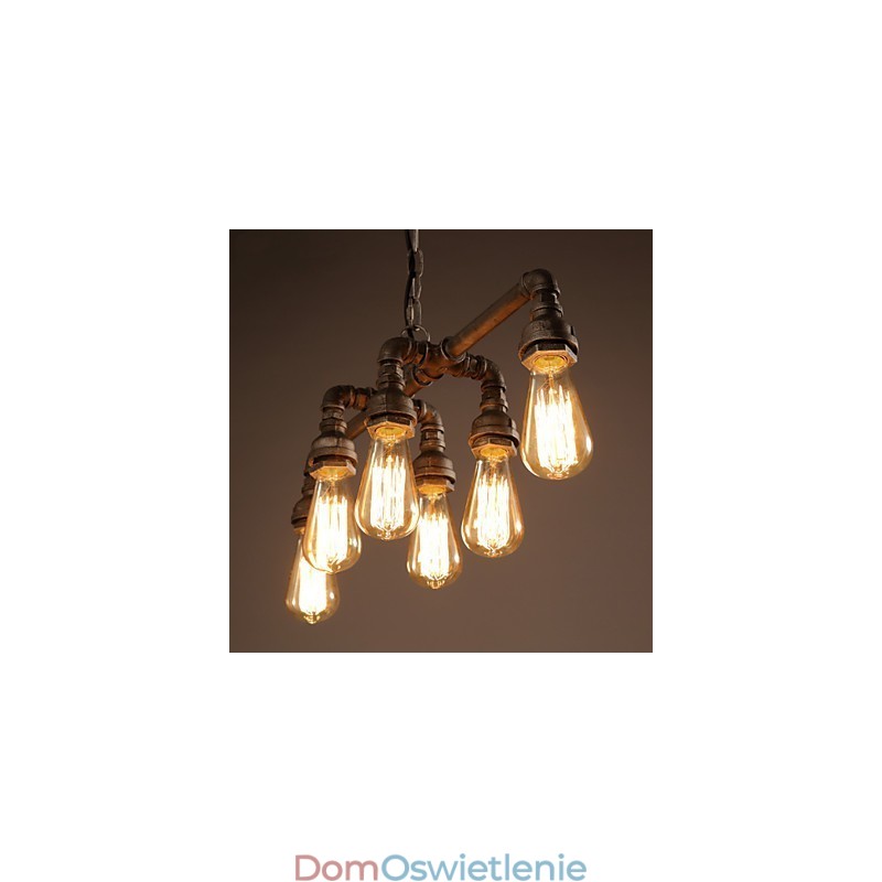 Edison Retro Loft Style Vintage Industrial Wisząca lampa Metalowa rura wodna Lampara Colgantes