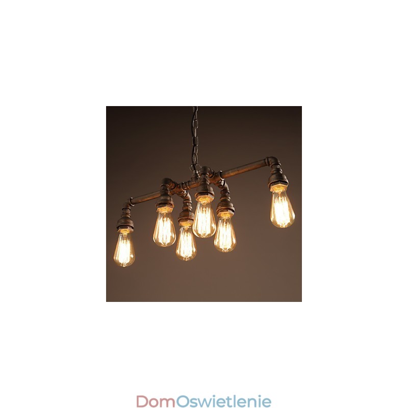 Edison Retro Loft Style Vintage Industrial Wisząca lampa Metalowa rura wodna Lampara Colgantes