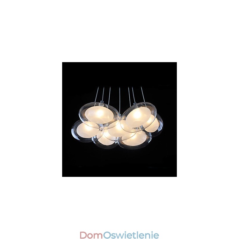 Nowoczesna współczesna lampa wisząca z metalu chromowanego