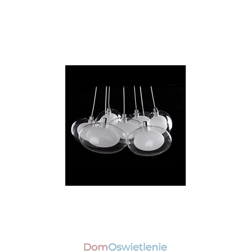 Nowoczesna współczesna lampa wisząca z metalu chromowanego