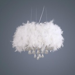Nowoczesna współczesna lampa wisząca w stylu miniaturowym z kryształkami i galwanizowaną powłoką