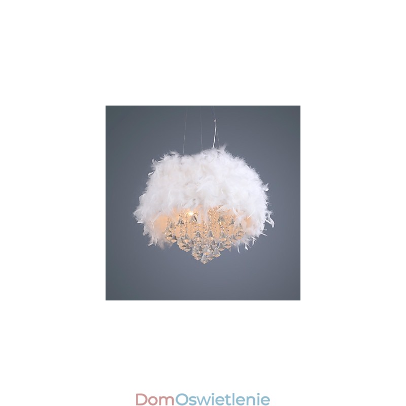 Nowoczesna współczesna lampa wisząca w stylu miniaturowym z kryształkami i galwanizowaną powłoką