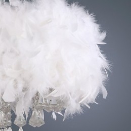 Nowoczesna współczesna lampa wisząca w stylu miniaturowym z kryształkami i galwanizowaną powłoką