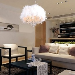 Nowoczesna współczesna lampa wisząca w stylu miniaturowym z kryształkami i galwanizowaną powłoką