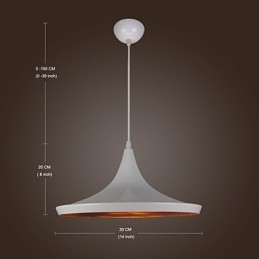 Nowoczesna współczesna rustykalna retro malowana metalowa lampa wisząca