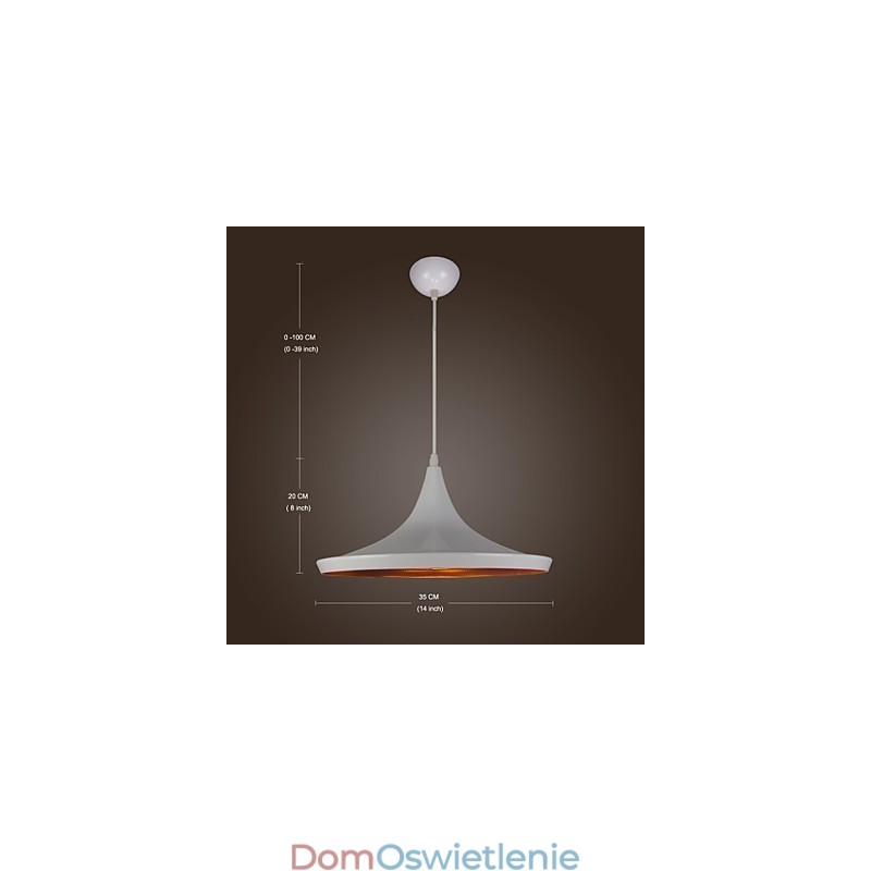 Nowoczesna współczesna rustykalna retro malowana metalowa lampa wisząca