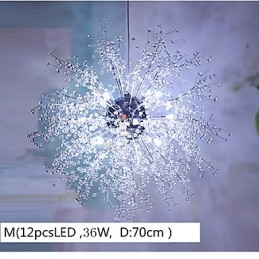 Żyrandol wiszący z kryształkami Globe Crystal Chrome Metal