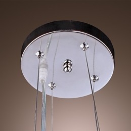 Nowoczesna współczesna lampa wisząca z kryształu bębenkowego z galwanizowanego metalu