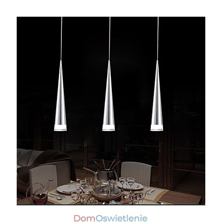Nowoczesna współczesna lampa wisząca z metalu chromowanego Nowoczesna współczesna lampa wisząca z metalu chromowanego