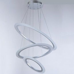 Lampy wiszące akrylowe, żyrandole, oświetlenie sufitowe z 3 pierścieniami DIY