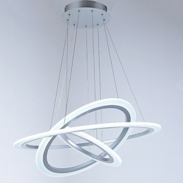 Lampy wiszące akrylowe, żyrandole, oświetlenie sufitowe z 3 pierścieniami DIY