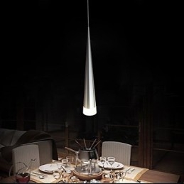 Nowoczesna współczesna lampa wisząca z metalu chromowanego