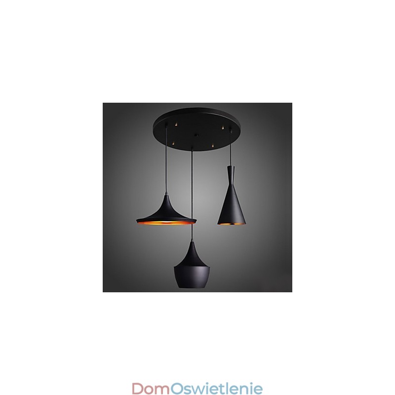 Opływowa lampa wisząca w kolorze czarnym