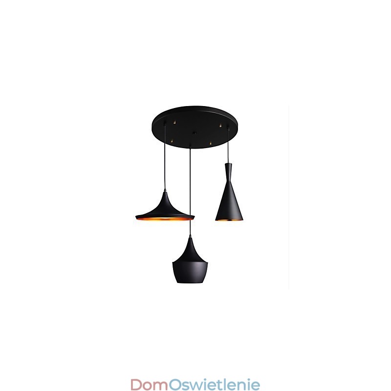Opływowa lampa wisząca w kolorze czarnym