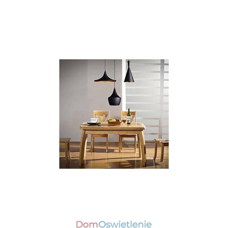 Opływowa lampa wisząca w kolorze czarnym