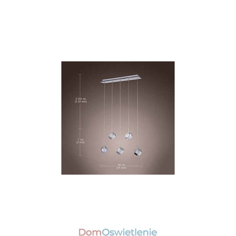 Nowoczesna współczesna lampa wisząca Crystal Chrome Island
