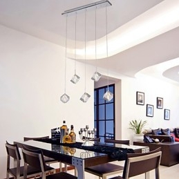 Nowoczesna współczesna lampa wisząca Crystal Chrome Island