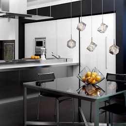 Nowoczesna współczesna lampa wisząca Crystal Chrome Island