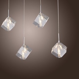 Nowoczesna współczesna lampa wisząca Crystal Chrome Island