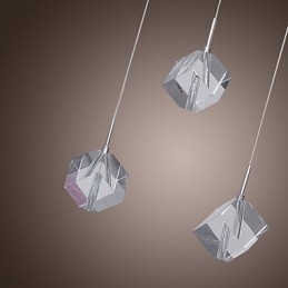 Nowoczesna współczesna lampa wisząca Crystal Chrome Island