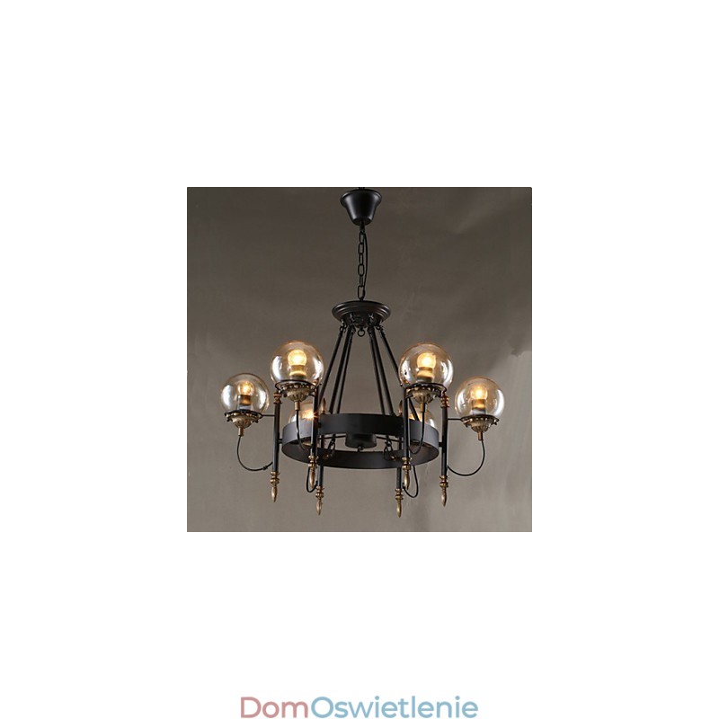 Szklana kula artystyczna okrągła fasola żyrandol