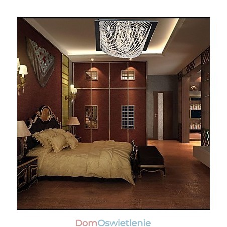 Tradycyjny klasyczny kryształowy chromowany metalowy żyrandol