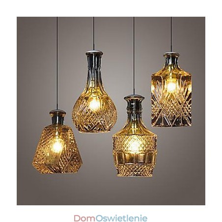 Lampa ze szkła kryształowego 4 światła abażur minimalistyczne lampy butelkowe Lampa ze szkła kryształowego 4 światła abażur minimalistyczne lampy butelkowe
